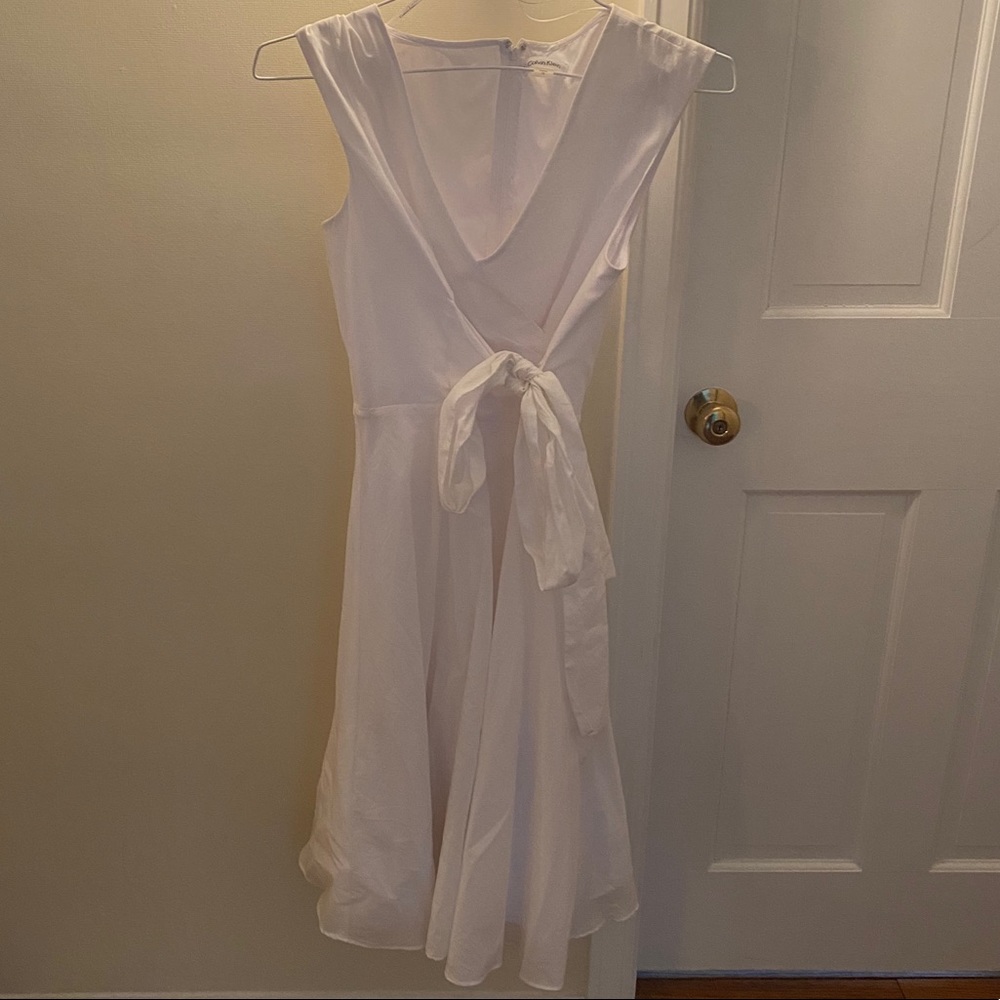 White Calvin Klein dress